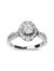 GIA Certified 14K White Gold 1 1/5 Cttw Round Diamond Halo Bridal Engagement Ring - Ring Size 7