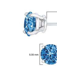 IGI Certified 1.00 Cttw Round Brilliant-Cut Diamond 14K White Gold Classic 4-Prong Solitaire Stud Earrings