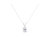 IGI Certified 10K White Gold 3/8 cttw Prong Set Diamond Oval Pendant Necklace