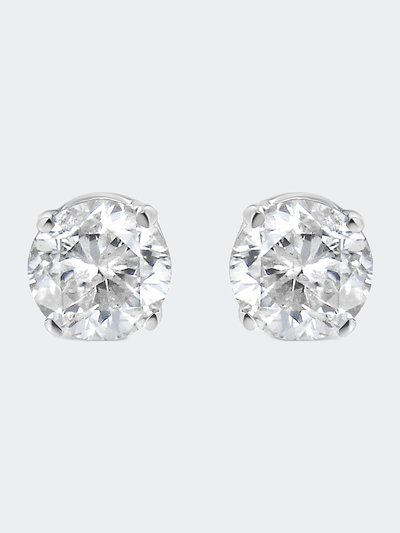 Haus of Brilliance IGI Certified 14k White Gold 1/2 Cttw Lab Grown 4-Prong Round-Cut Diamond Classic Solitaire Stud Earrings product