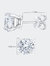 IGI Certified 14k White Gold 1/2 Cttw Lab Grown 4-Prong Round-Cut Diamond Classic Solitaire Stud Earrings