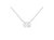 IGI Certified 14k White Gold 1/2 Cttw Lab Grown Oval Shape Solitaire Diamond East West 18" Pendant Necklace - White