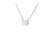 IGI Certified 14k White Gold 1/2 Cttw Lab Grown Oval Shape Solitaire Diamond East West 18" Pendant Necklace