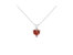 IGI Certified 14K White Gold Martini Set 1.00 Cttw Lab Grown Pink Heart Diamond Solitaire 18" Pendant Necklace - White