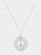 Matte Finish .925 Sterling Silver Diamond Accent Dancing Peace Sign 18" Pendant Necklace