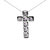 Rhodium Plated 18K Rose Gold 1 1/2 Cttw Brown Diamonds & Cushion Cut Rose De France Amethyst Halo Cross 18" Necklace - Brown Color, SI1-SI2 Clarity