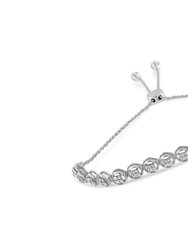 Sterling Silver Diamond Bolo Bracelet