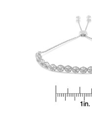 Sterling Silver Diamond Bolo Bracelet