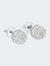 Sterling Silver Diamond Cluster Stud Earrings