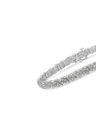 Sterling Silver Diamond Link Bracelet