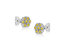 Sterling Silver Rose-Cut Diamond Floral Cluster Stud Earring