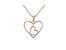Two Tone .925 Sterling Silver 1/4 cttw Diamond Double Heart Pendant Necklace - Sterling Silver