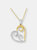 Two-Tone .925 Sterling Silver 1/6 cttw Round Cut Diamond Ties of Love Pendant Necklace