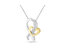 Two-Tone .925 Sterling Silver 1/6 cttw Round Cut Diamond Ties of Love Pendant Necklace - Two-Toned