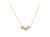 Two-Toned Sterling-Silver Champagne Diamond 3 Stone Necklace