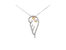 Yellow Plated Sterling Silver Diamond Angel Wing Pendant Necklace - Yellow