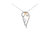 Yellow Plated Sterling Silver Diamond Angel Wing Pendant Necklace - Yellow
