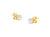 Yellow Plated Sterling Silver Diamond Stud Earring - Yellow