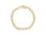 Yellow Plated Sterling Silver Round-Cut Diamond Bracelet - Yellow Gold