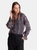 Kiara Raglan Sleeve Pleated Blouse - Ultra Violet Navy Multi