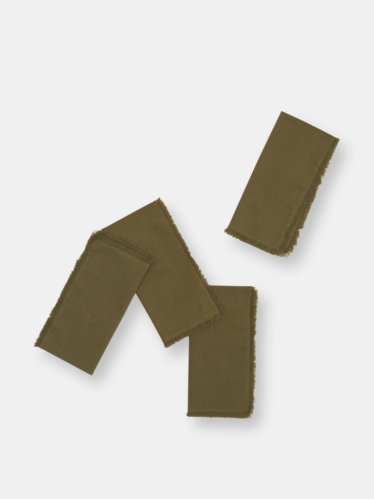 Essential Dinner Napkins - Set Of 4 - Olive