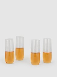 Organic Champagne Flute, Set of 4