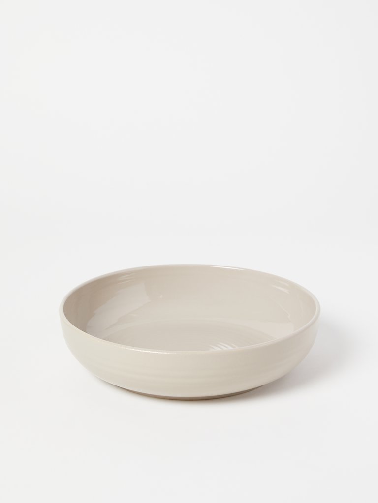 Shaker Stoneware Low Bowl, Set of 4