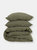 Simple Linen Bedding - Olive