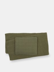 Simple Linen Quilt + Shams - Olive