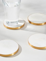 Simple Marble Coasters, Set of 4
