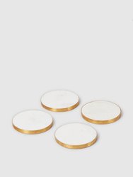 Simple Marble Coasters, Set of 4