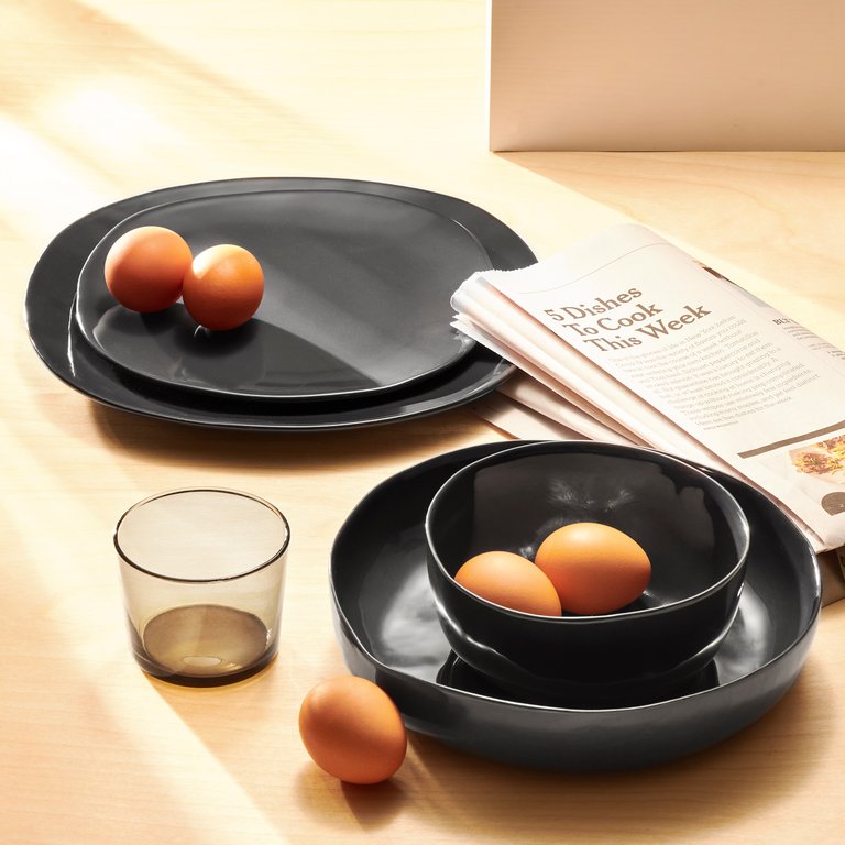 Verishop Exclusive Charcoal Dinnerware Bundle 