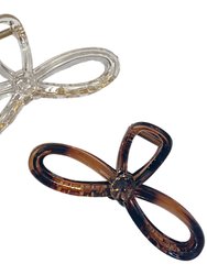 Looped Clip Set - Brown/Clear