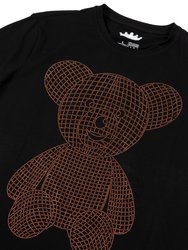 Men's 3 D Teddy Bear Rhinestone Graphic T-Shirt