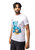 Slim Fit Crewneck Rhinestone Studded Graphic Printed T-Shirt - Blue Bear With Money