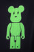 Slim Fit Crewneck Rhinestone Studded Graphic Printed T-Shirt - Neon Green Bear