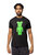 Slim Fit Crewneck Rhinestone Studded Graphic Printed T-Shirt - Neon Green Bear - Black