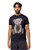 Slim Fit Crewneck Rhinestone Studded Graphic Printed T-Shirt - Seated Bear With Green Crown - Black