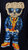 Slim Fit Crewneck Rhinestone Studded Graphic Printed T-Shirt - Suited Denim Bear