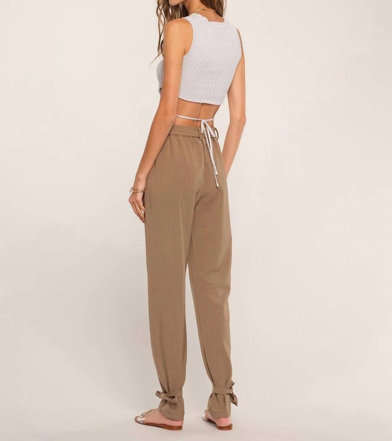 Declan High Rise Pant In Taupe