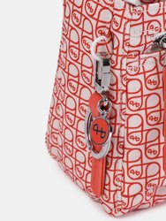 Eye Shoulder Bag - Coral/Grey Signature