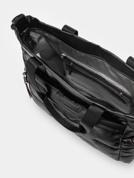 Puffer Tote Bag - Black
