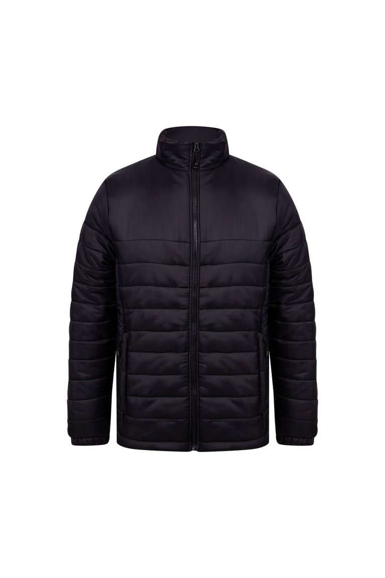 Henbury Adults Unisex Padded Jacket (Black) - Black