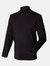 Henbury Mens Long Sleeve Cotton Rich Roll Neck Top / Sweatshirt (Black) - Black