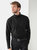 Henbury Mens Long Sleeve Cotton Rich Roll Neck Top / Sweatshirt (Black)