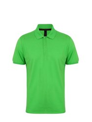 Henbury Mens Modern Fit Cotton Pique Polo Shirt (Lime) - Lime