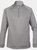 Henbury Mens Quarter Zip Long Sleeve Top (Gray Marl) - Gray Marl