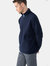 Henbury Mens Zip Neck Micro Fleece Top (Navy)