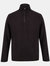 Henbury Mens Zip Neck Micro Fleece Top - Black