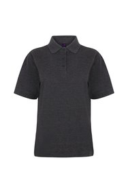 Henbury Womens/Ladies 65/35 Polo Shirt (Charcoal) - Charcoal
